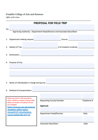 Basic Field Trip Proposal