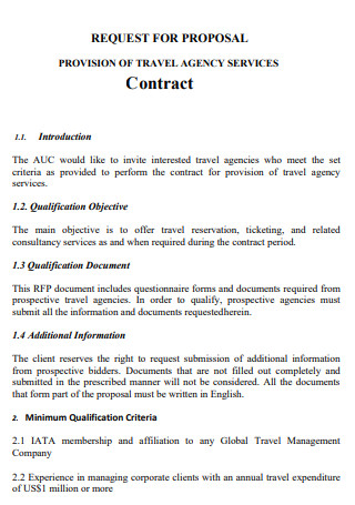 Basic Travel Contract Proposal