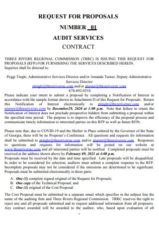 Bid Contract Audit Services Proposal