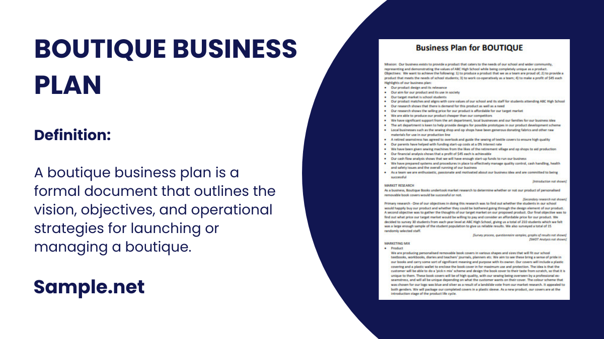 Boutique Business Plan