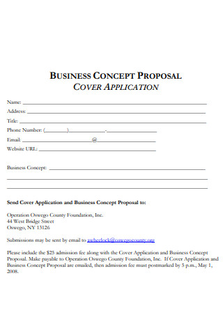 Business Concept Application Proposal