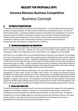 Business Concept Competition Proposal