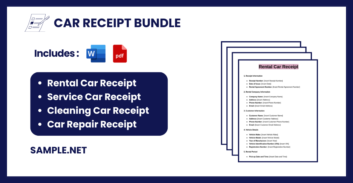 car receipt bundle