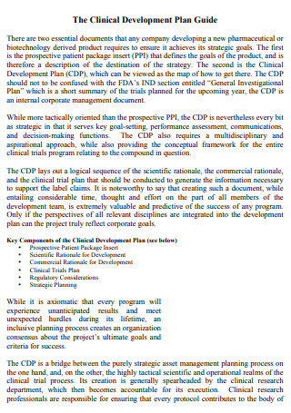 Clinical Development Plan Guide