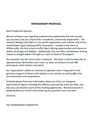 Club Sponsorship Proposal in PDF