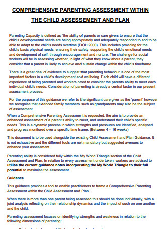 Comprehensive Parenting Assessment Plan