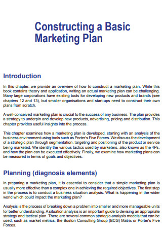 Constructing a Basic Marketing Plan