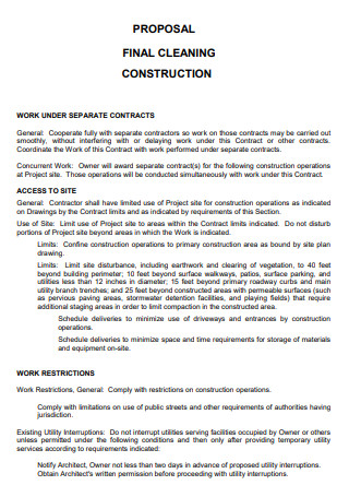 Construction Final Cleaning Proposal