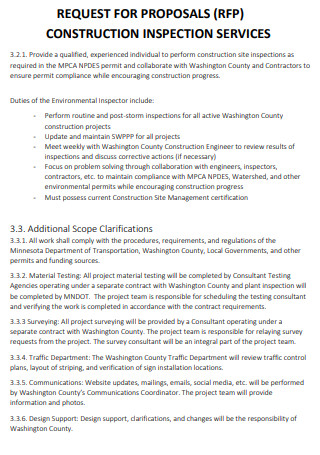 Construction Inspection Services Proposal