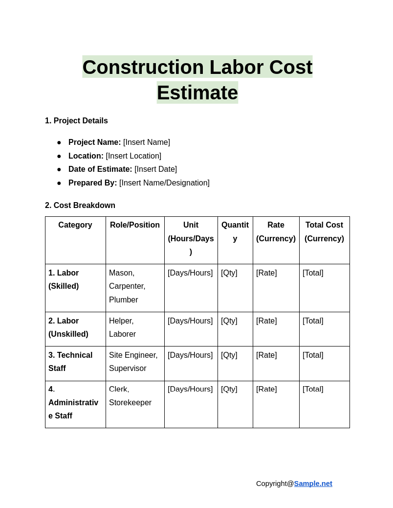 Construction Labor Cost Estimate Google Docs 12 18 2024 04 38 PM