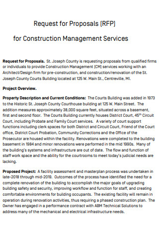 Construction Management Services Proposal