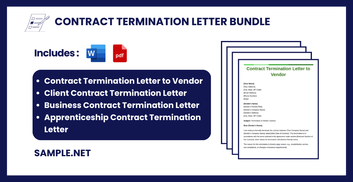 contract termination letter bundle