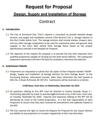 Design Supply Contract Proposal