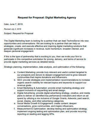 Digital Advertising Marketing Agency Proposal