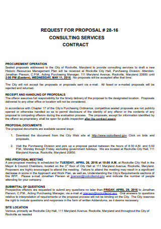 Draft Consulting Contract Proposal