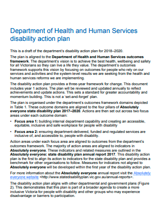 Draft Disability Action Plan