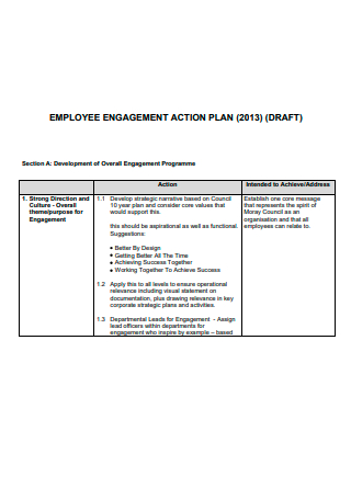 Draft Employee Engagement Action Plan