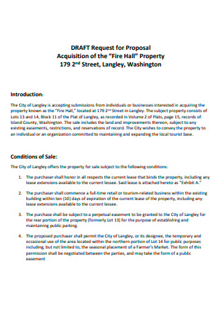 Draft Property Lease Proposal