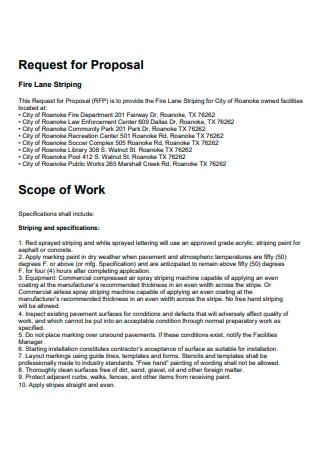Draft Scope of Work Proposal