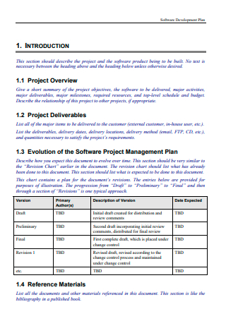 Draft Software Development Plan