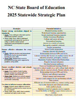 Education Statewide Strategic Plan