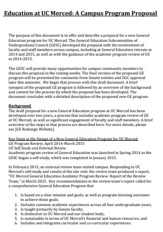 Educational Campus Program Proposal
