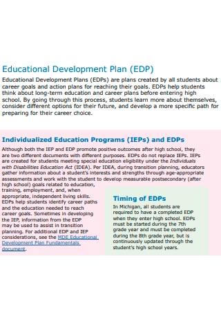 Educational Development Plan Template