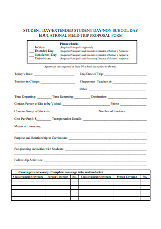 Educational Field Trip Proposal Form