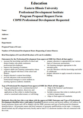 Educational Program Proposal Request Form