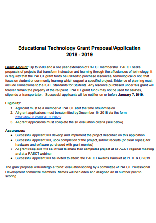 Educational Technology Grant Proposal