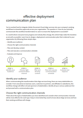 Effective Deployment Communication Plan