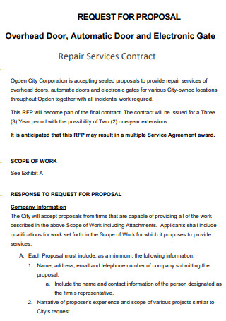 Electronic Service Contract Proposal