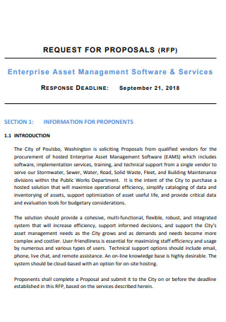 Enterprise Asset Management Proposal