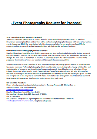 Event Photography Proposal in PDF