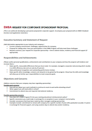 Executive Summary Corporate Sponsorship Proposal