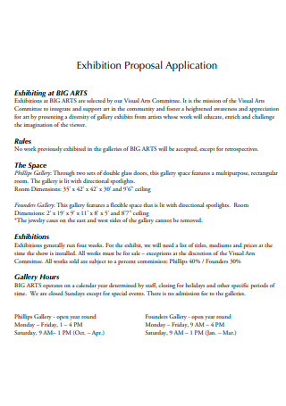 Exhibition Proposal Application