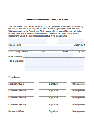 Exhibition Proposal Approval Form
