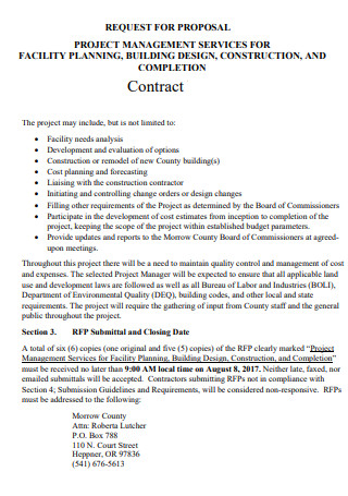 Facility Management Contract Proposal