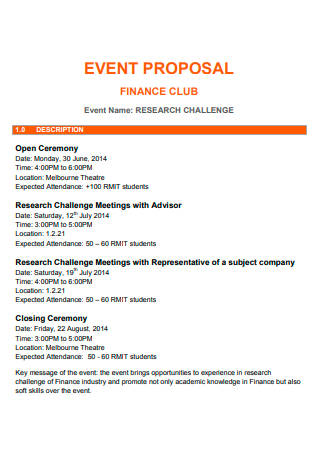 Finance Club Event Proposal