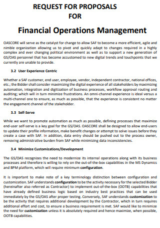 Financial Operations Management Proposal