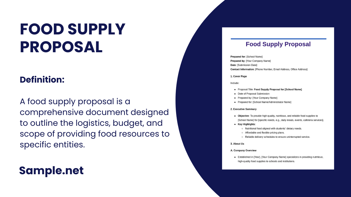 food supply proposal