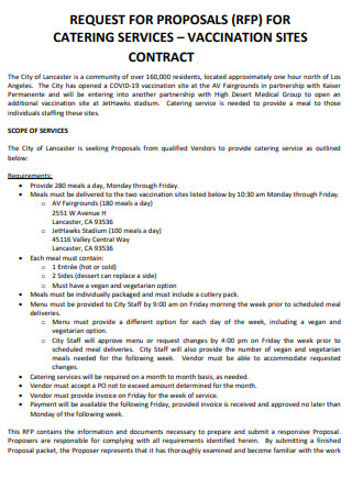 Formal Catering Contract Proposal