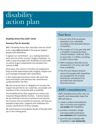 Formal Disability Action Plan