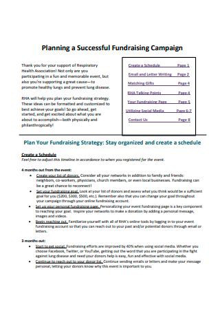 Fundraising Campaign Planning Template