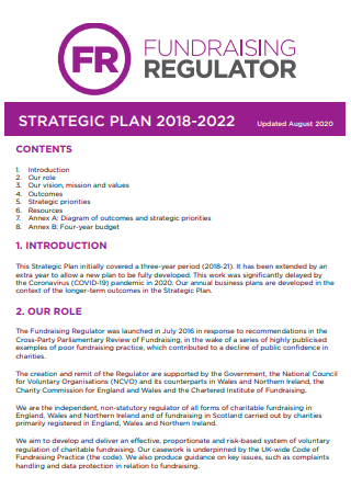 Fundraising Regulator Strategic Plan