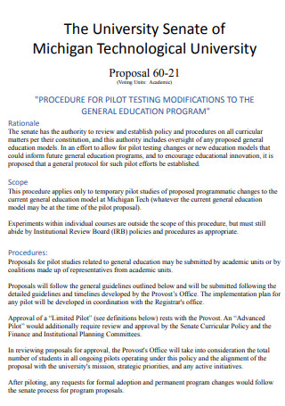 General Education Program Proposal