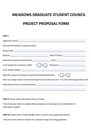 Graduate Student Council Project Proposal Form