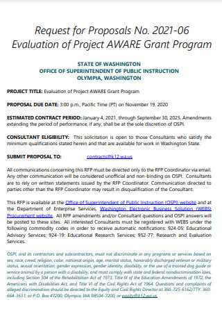 Grant Program Evaluation Proposal