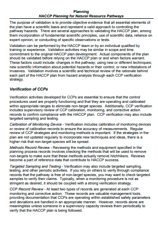 HACCP Development Planning in PDF