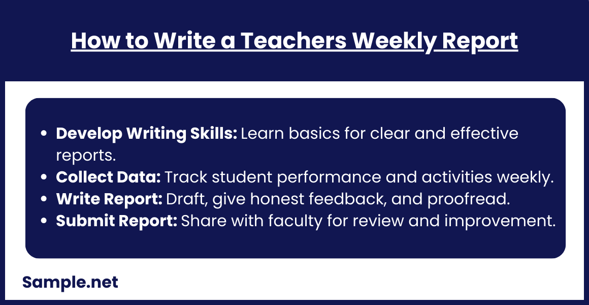 How to Write a Teachers Weekly Report